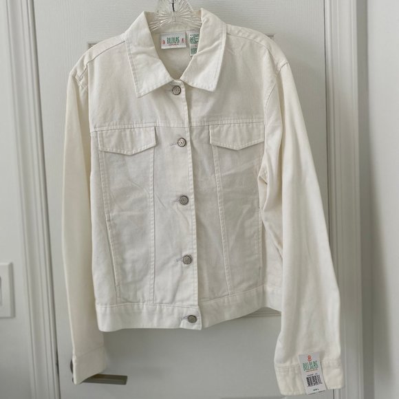 WOMEN’S BILL BLASS VINTAGE WHITE DEMIN JACKET - Picture 1 of 2